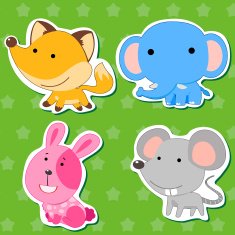 Cute animal stickers N32