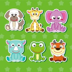 Cute animal stickers N33