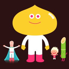 Custard like Character combination illustration