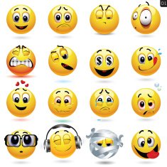 Vector set of smiley icons N3