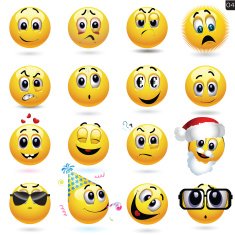 Vector set of smiley icons N4
