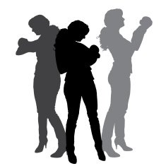 Vector silhouette of family N487