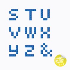 Pixel Block Alphabet N20