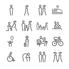 Stock Vector Illustration Linear People