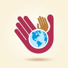 hand hold the globe