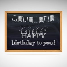 Birthday greetings on schoolboard N3