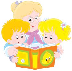 Grandma and grandchildren reading N3
