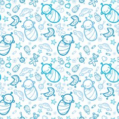 Baby boys seamless pattern background