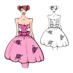 Fashion Woman Vector Illustration Series N38