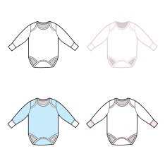 Long Sleeve Infant Bodysuit Set
