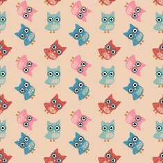 Owl Colorful Seamless Pattern