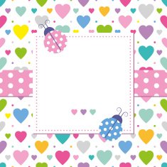 ladybugs and hearts greeting card N2