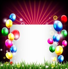 birthday background with balloon's and place for text N3