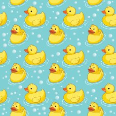 Pattern with yellow ducks N7