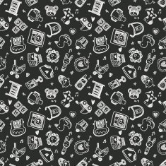 seamless doodle baby pattern background N38