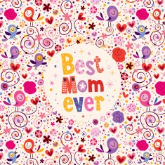 Happy Mothers Day card Best Mom Ever N2