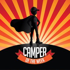 Male Camper of the week burst EPS 10 vector