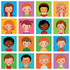 Set avatars boys and girls