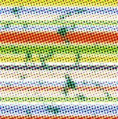 Basic RGB - colored halftone background