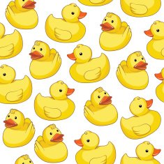 Pattern with yellow ducks N8