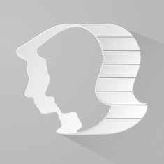 Graphic of a male head symbol Vector