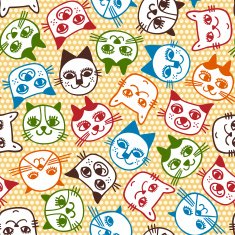 cat face seamless pattern N2