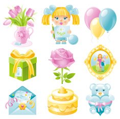 Mother's day icon set