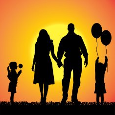 Vector silhouette of family N495