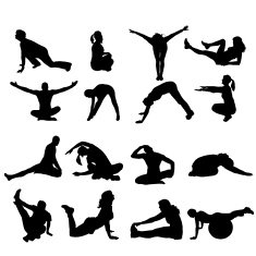 Vector silhouette of a people N9