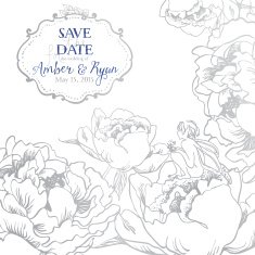 Romantic invitation card with Flowers and cute little Fairy N2