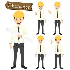 Engineer character set vector N11