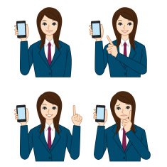 High school students with a smartphone