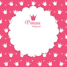Princess Crown Background Vector Illustration
