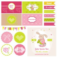 Baby Bunny on a Horse Theme