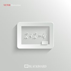 Blackboard icon - vector education background