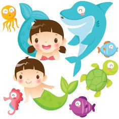 Mermaid Vector Set