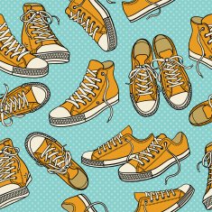 Seamless pattern with sneakers N10