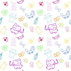 Kid's Staff seamless pattern