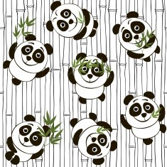 Seamless pattern with pandas N4