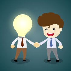 shake hands with the idea
