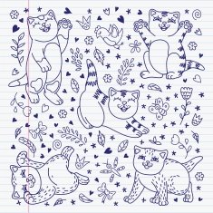 The kittens School sketch