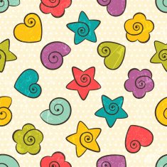 Seamless texture with color shapes N2