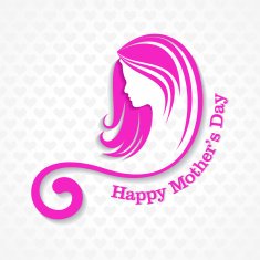 mothers day card with face text N2