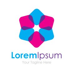 Soft squares beauty hexagon element icons business logo
