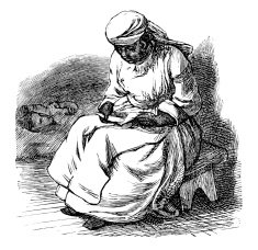 Victorian Afro-Caribbean woman studying a letter