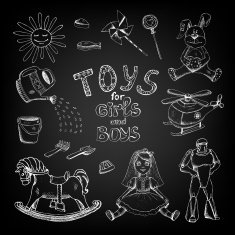 Chalkboard toys for girls and boys