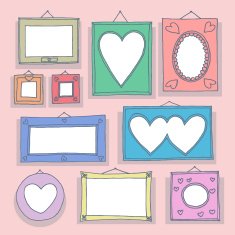 Set of hand drawn picture frames N2
