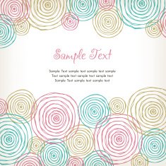 Delicate text background with colorful spiral pattern