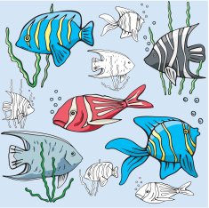 Pet Illustrations V Fishes (Vector)