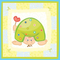 Vector cute card for baby boy